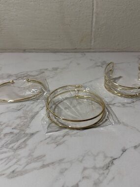 Delicate Gold Open Cuff Bracelet - Women's Jewelry